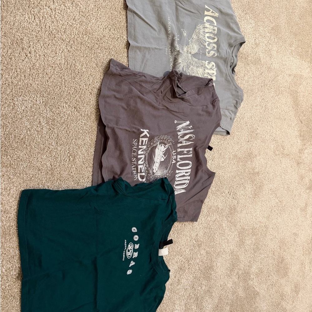 H&M Women's Muscle Tees - Gray and Teal